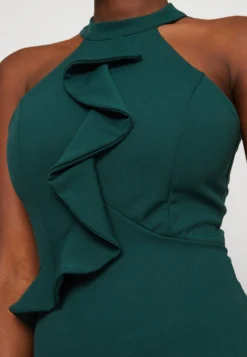 Wal G Tilly Ruffle Halter Neck Maxi Dress - Jerseyjurk - Forest Green -Wal G Verkoopwinkel e702b3546f3e4e4d9ece1cd58ff4bc5d scaled