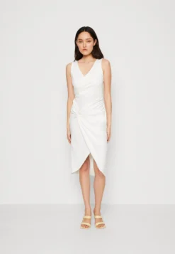 Wal G Ally Knot Midi - Cocktailjurk - White