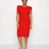 Rusie Ruffle Midi - Cocktailjurk - Red