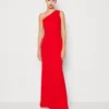 Wal G Wendy One Shoulder Maxi Dress - Jerseyjurk - Red