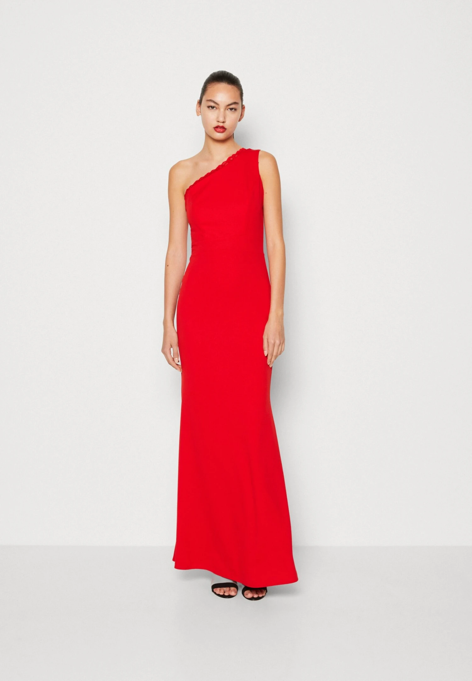 Wal G Wendy One Shoulder Maxi Dress - Jerseyjurk - Red 1 Wal G Wendy One Shoulder Maxi Dress - Jerseyjurk - Red