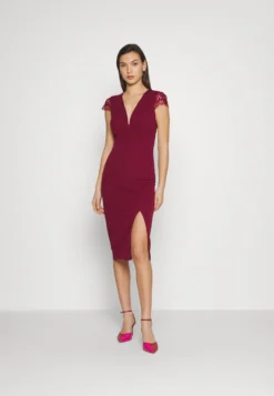 Elizabet Lace Midi - Cocktailjurk - Wine