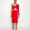 Cut Out Midi Dress - Jurk - Red