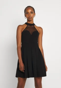 Wal G Bernice Skater Dress - Jerseyjurk - Black