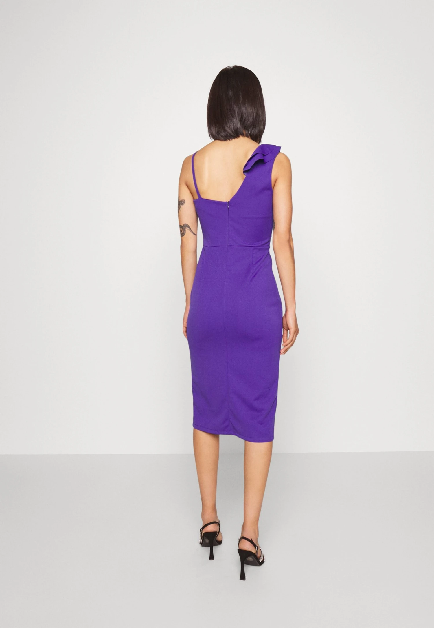 Wal G Cami Ruffle Midi - Jurk - Purple 3 Wal G Cami Ruffle Midi - Jurk - Purple - Afbeelding 3