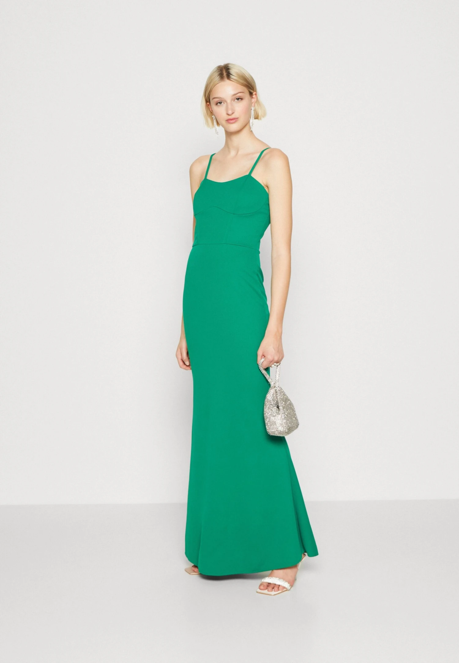 Wal G Danielle Corset - Jerseyjurk - Leaf Green 2 Wal G Danielle Corset - Jerseyjurk - Leaf Green - Afbeelding 2