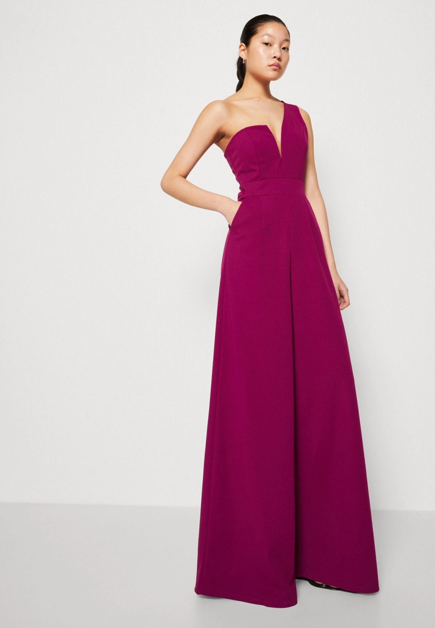 Wal G Fleur One Shoulder- Jumpsuit - Purple 4 Wal G Fleur One Shoulder- Jumpsuit - Purple - Afbeelding 4