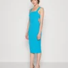 Wal G Ben Square Neck Midi - Cocktailjurk - Mediterranean Blue