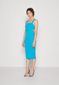 Wal G Ben Square Neck Midi - Cocktailjurk - Mediterranean Blue