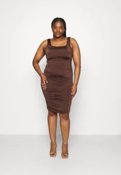 Curve Annabelle Square- Jerseyjurk - Chocolate Brown