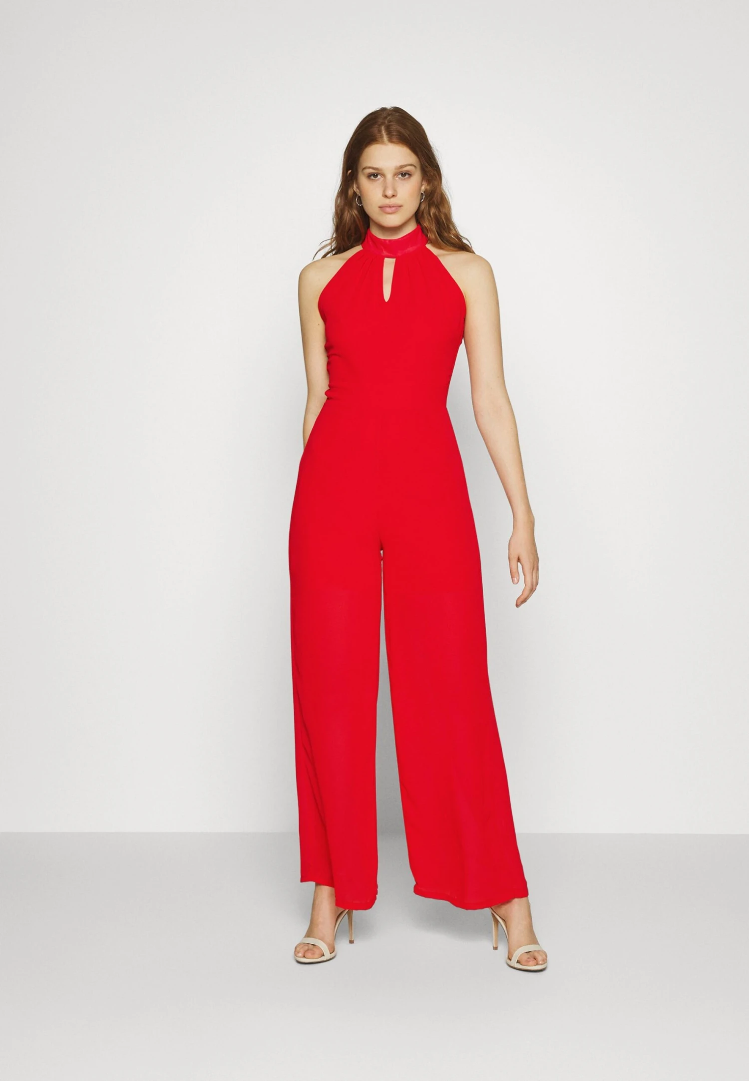 Wal G Fiona Cut Out Neck- Jumpsuit - Red 1 Wal G Fiona Cut Out Neck- Jumpsuit - Red