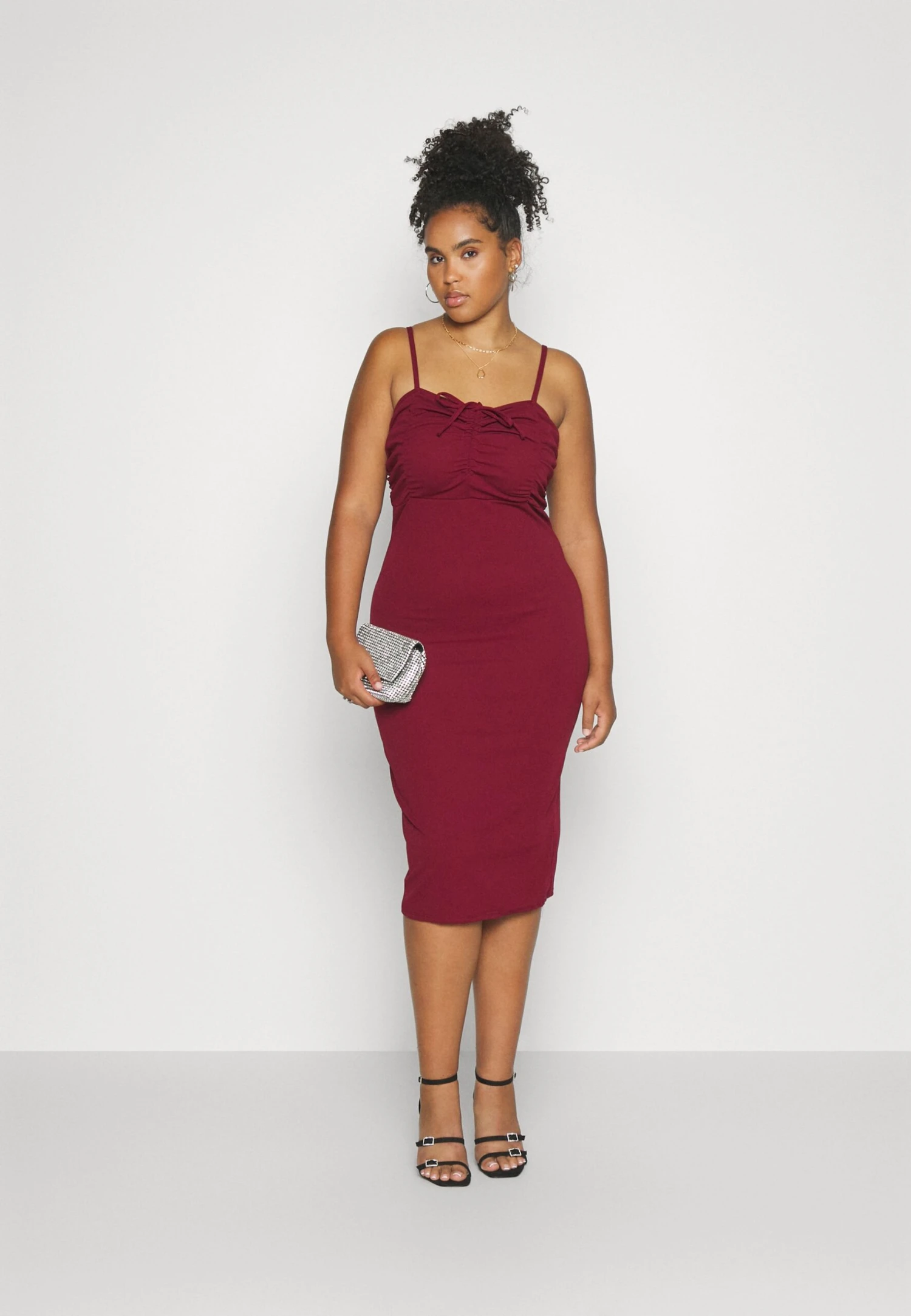 Curve Dolly Midi - Cocktailjurk - Wine 2 Curve Dolly Midi - Cocktailjurk - Wine - Afbeelding 2