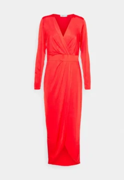 Mag V Neck Midi - Jurk - Red -Wal G Verkoopwinkel fb2a0c14c7294af7b940ff4209d1eaac scaled