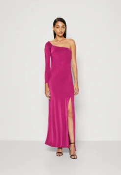 Wal G Arrabella One Sleeve Maxi - Jerseyjurk - Magenta