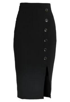 Wal G Tortoise Button Skirt - Kokerrok - Black -Wal G Verkoopwinkel ff0f9af75ebd4684aad21abbc705736b